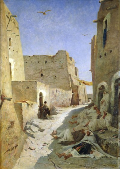 The Bab-El-Gharbi Road, Laghouat by Eugène Fromentin